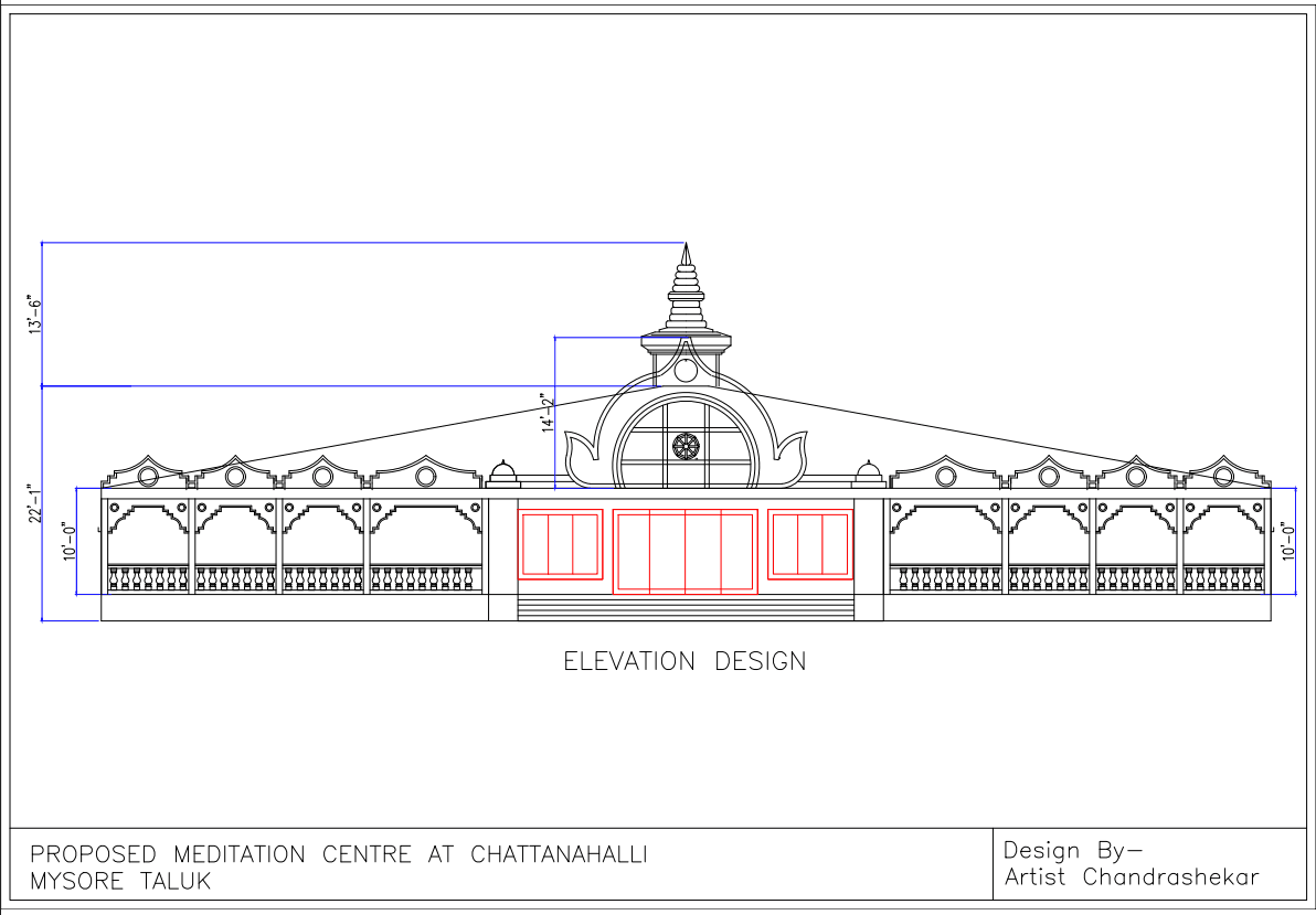 Architecture design sheet — plan or elevation study.